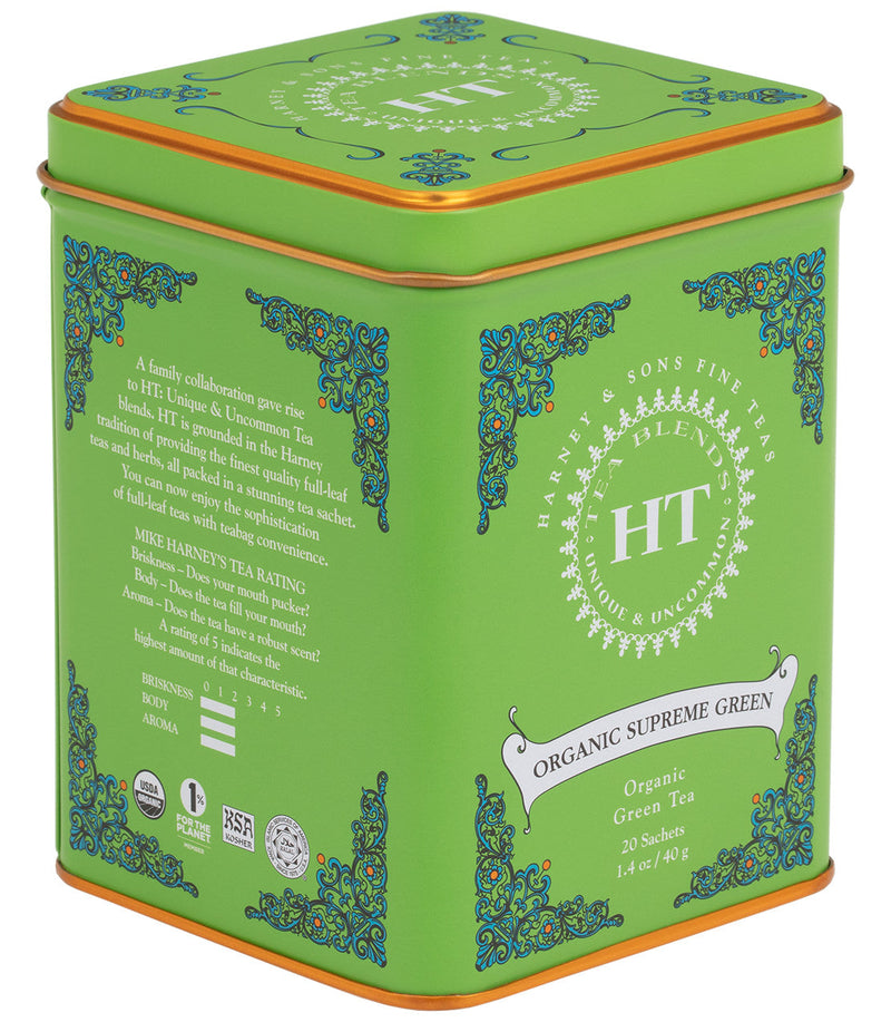 Organic Supreme Green, HT Tin of 20 Sachets