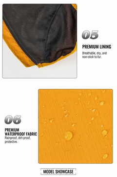 Milou & Lumi Dog Waterproof Reflective Jacket with Harness