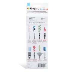 Studio Mixed Media White Bristle Brush Set - 10 pc
