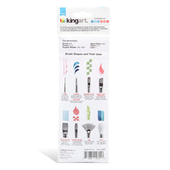 Studio Mixed Media White Nylon Brush Set - 10 pc