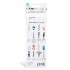 Studio Mixed Media White Nylon Brush Set - 3 pc