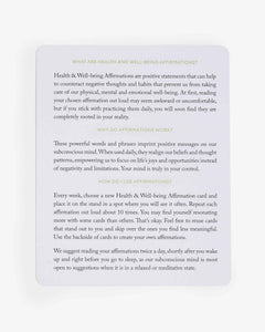 Mindful Affirmations for Health & Wellbeing