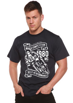 World Competition Men's Bamboo Viscose/Organic Cotton Short Sleeve Graphic Graphic T-Shirt