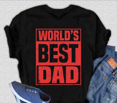 World's Best Dad Men's Bamboo Viscose/Organic Cotton Short Sleeve Graphic T-Shirt
