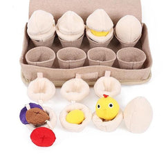Milou & Lumi Egg Enrichment Plush Toy – Interactive Snuffle Puzzle Toy with Squeaker