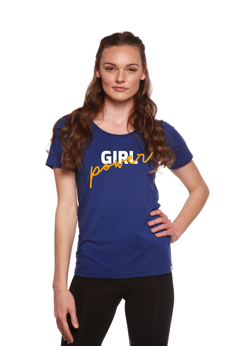 Girl Power Printed Women's Bamboo/Cotton Short Sleeve Scoop Neck T-Shirt