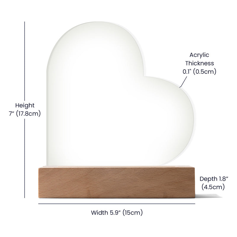 To My Beautiful Daughter – Acrylic Heart Plaque