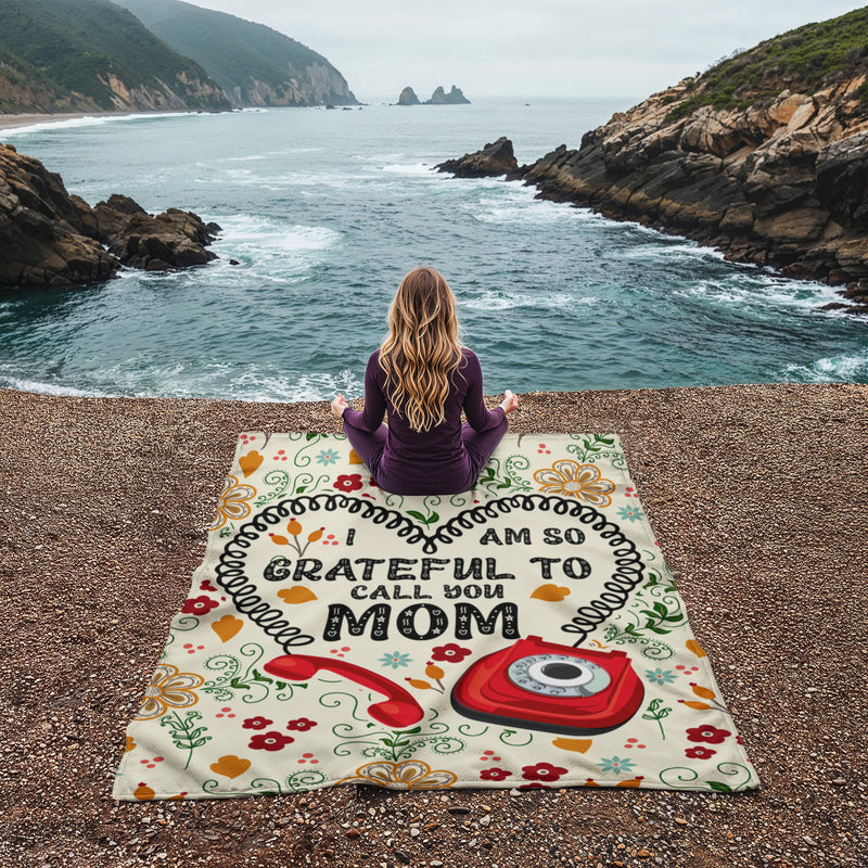 I Am So Grateful – Coral Fleece Blanket