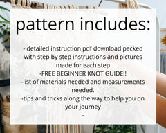 Macrame wall hanging pdf pattern "valentine"
