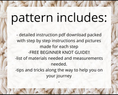 Macrame wall hanging PDF pattern.