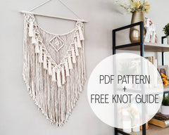 Macrame wall hanging PDF pattern.