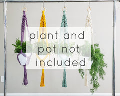 Handmade Macrame plant hangers Diamond style. Made to order.