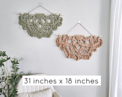 Large half mandala macramé wall hangings. Ready to ship.