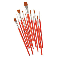 Studio Mixed Media Gold Nylon Brush Set - 12 pc